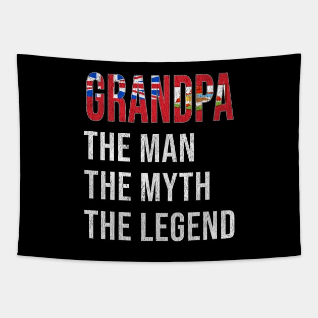 Grand Father Bermudian Grandpa The Man The Myth The Legend - Gift for Bermudian Dad With Roots From  Bermuda Tapestry by Country Flags