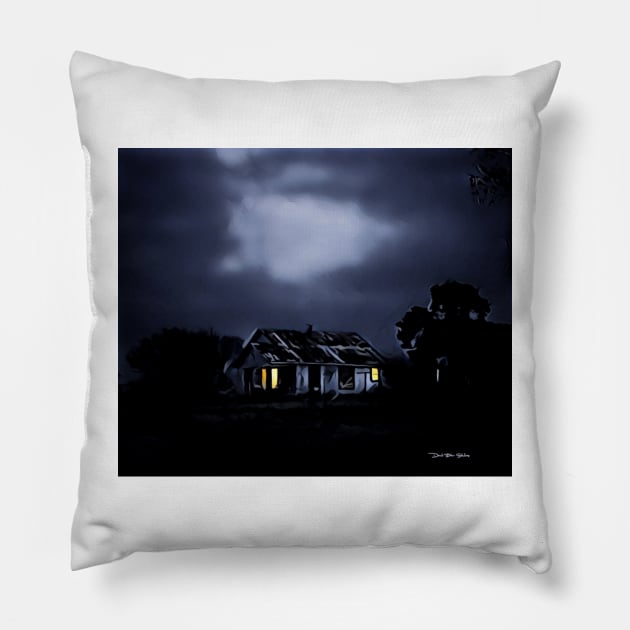 House Around The Bend - Graphic 2 Pillow by davidbstudios