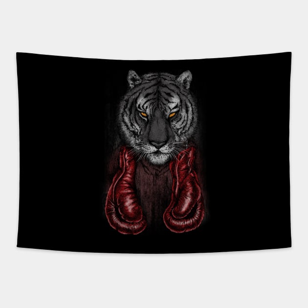 Wild Boxer Tapestry by jun087