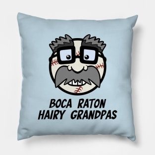 Boca Raton Hairy Grandpas - Minorest League Baseball Pillow