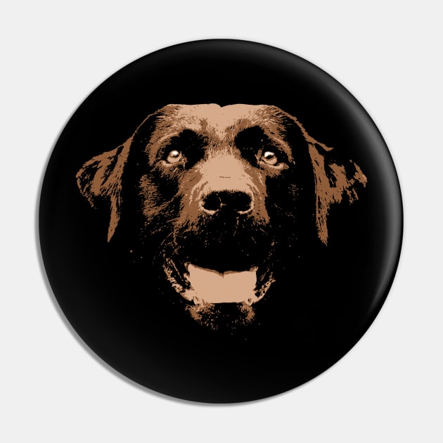 Chocolate Lab Pin by childofthecorn