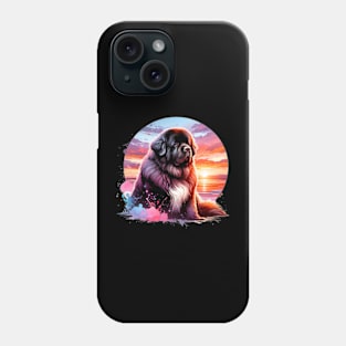 Watercolor Newfoundland Sunset Phone Case