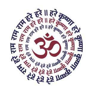 Hare Krishna Aum Om Mantra Symbol Chanting Hinduism T-Shirt