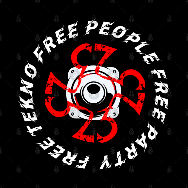 Free Tekno Free People Free Party 23 by T-Shirt Dealer