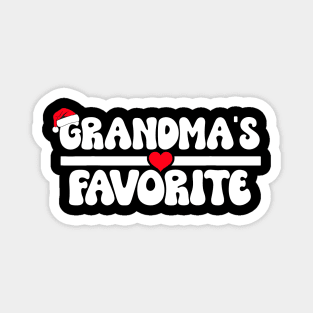 Grandma's Favorite Grandparent Grandchild Funny Family Magnet