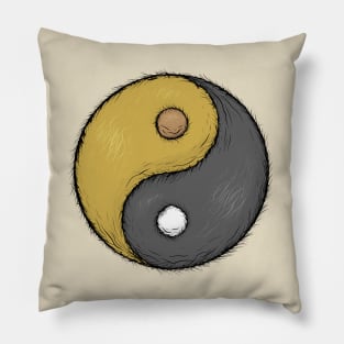 Fuzzy Yin Yang Pillow