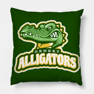 Ornery Alligators Pillow