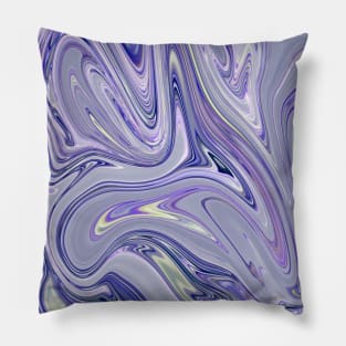 Shiny Violet liquid marble by Minimal DM Pillow