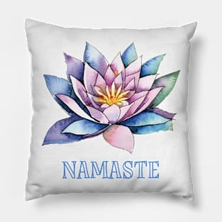 Namaste Lotus Flower Pillow