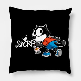 FELIX THE CAT - Graffiti (4 dark tees) SK Pillow