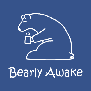 Bearly Awake White Pocket T-Shirt