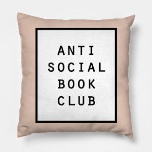 Anti social book club book lover Pillow