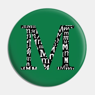 M Filled - Typography Pin