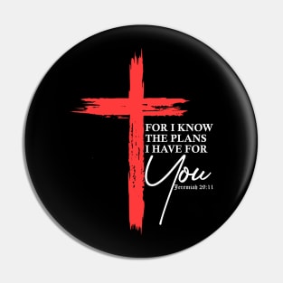 Jeremiah 29:11 Christian Religious Bible Verse Gifts Cross Pin