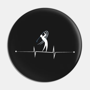 first Golf Player Heartbeat Pin