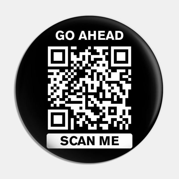 Rick Roll QR Code Small Pin for Sale by designsbykevin