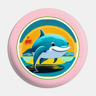 Cuddly baby dolphin Pin