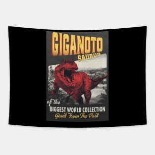 Giganotosaurus Retro Art - The Biggest World Collection / Giant From The Past Tapestry