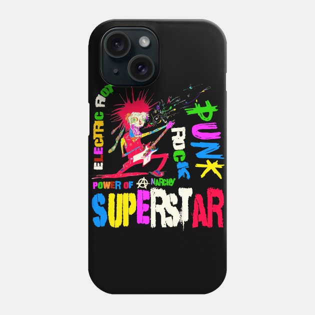 Punk Rock Superstar Phone Case by black8elise