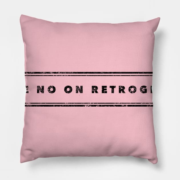 Funny Ironic Astrology Vote No On Retrograde Pillow by Aquarian Apparel