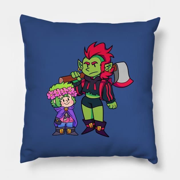 Skipper And Tracy Pillow by Get A Klu Comics