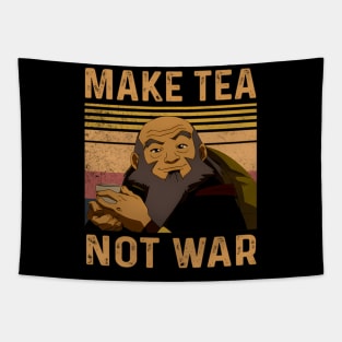 Make Tea Not War Peaceful Samurai Tea Drinker Tapestry