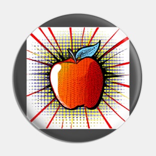 Comic Apple Pin