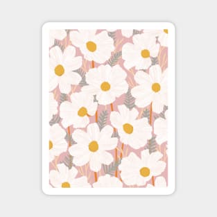 Pink and white daisies Magnet