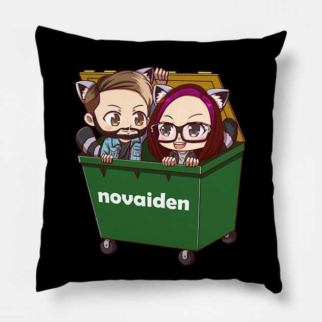 novaiden dumpster pals Pillow by novaiden