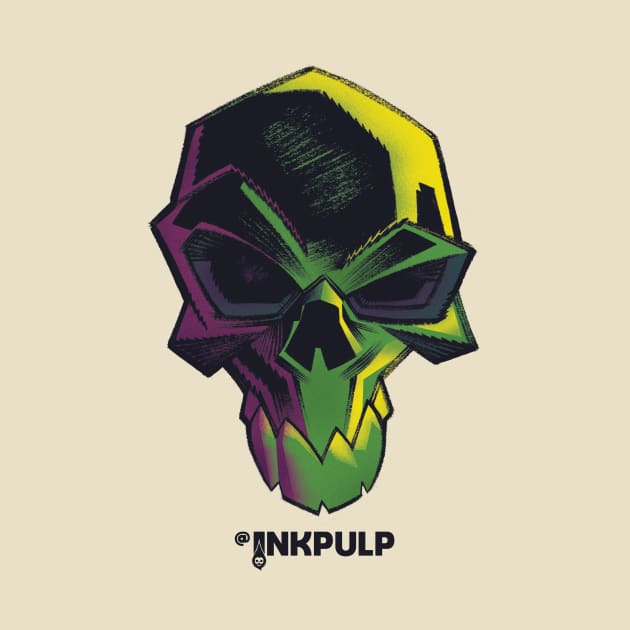 Psychedelic Inkpulp Skull 2 by INKPULP