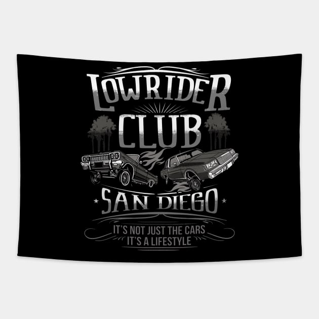 lowrider Club San Diego Tapestry by Jandjprints