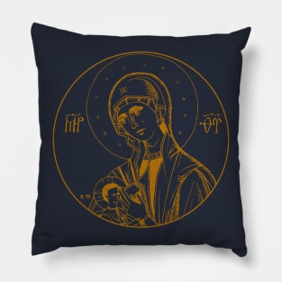 Galaktotrophousa | Milk-Giver Icon - Gold Pillow