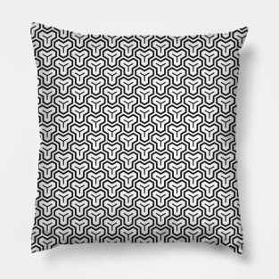 Japanese geometric pattern monochrome Pillow