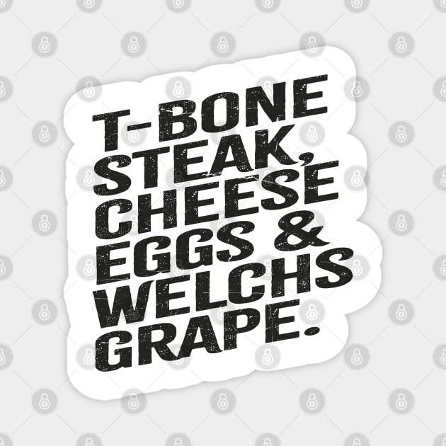 Guest Check ~ T Bone Steak Cheese Eggs Welch's Grape Magnet by GoPath