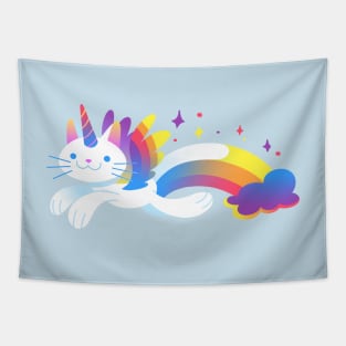 Rainbow Unicorn Kitty Tapestry