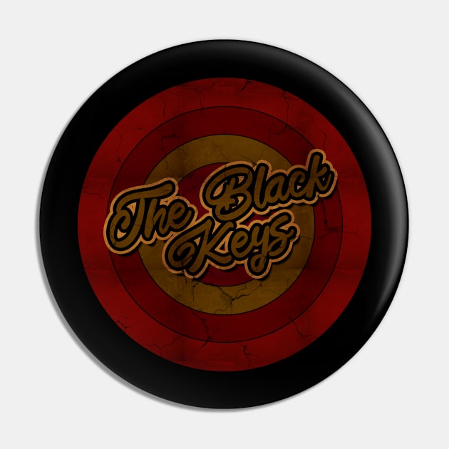 Circle Retro The Black Keys Pin by Electric Tone