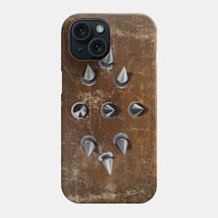 Spiked Mask: Brown Leather Phone Case