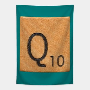 Scrabble Tile 'Q' Tapestry