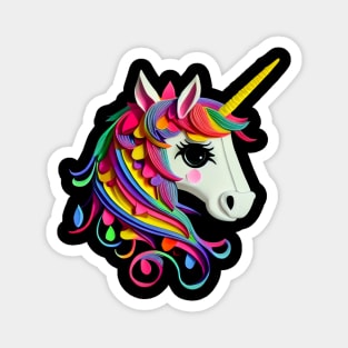 Paperdesign Art Of A Cute Unicorn 3 Magnet