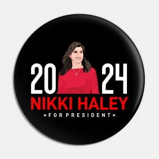 Nikki Haley 24 For President Pin