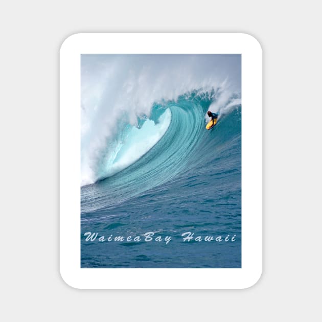 Waimea Bodyboarder T-Shirt Magnet by Sky Studio Hawaii