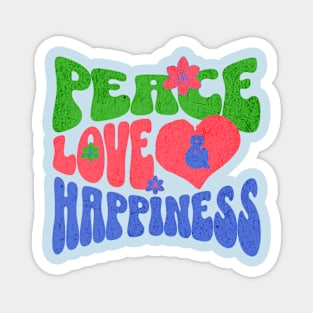 Groovy Vibes Only: Peace, Love & Happiness Edition Magnet