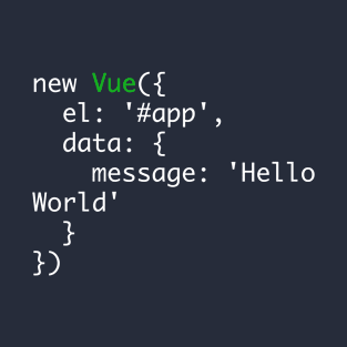 VueJS Vue.js JavaScript Framework T-Shirt