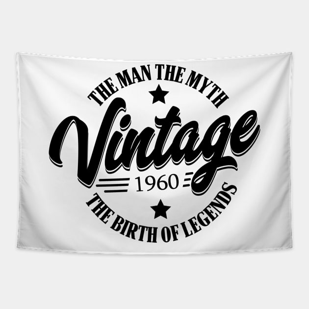 1960 Geburtstag der Mann der Mythos Tapestry by HBfunshirts