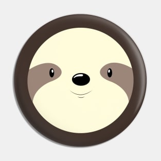 Sloth face Pin