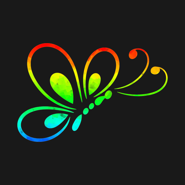 Rainbow Color Butterfly by Dreamer