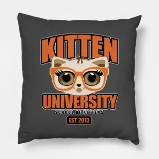 Kitten University - Orange Pillow