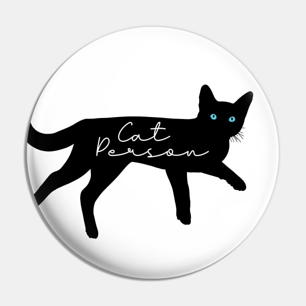 Cat Person in Silhouette Pin by CarleahUnique