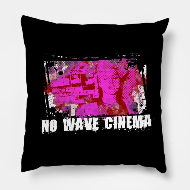 No Wave Cinema Design Pillow by HellwoodOutfitters