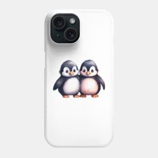 Valentine Penguin Couple Phone Case